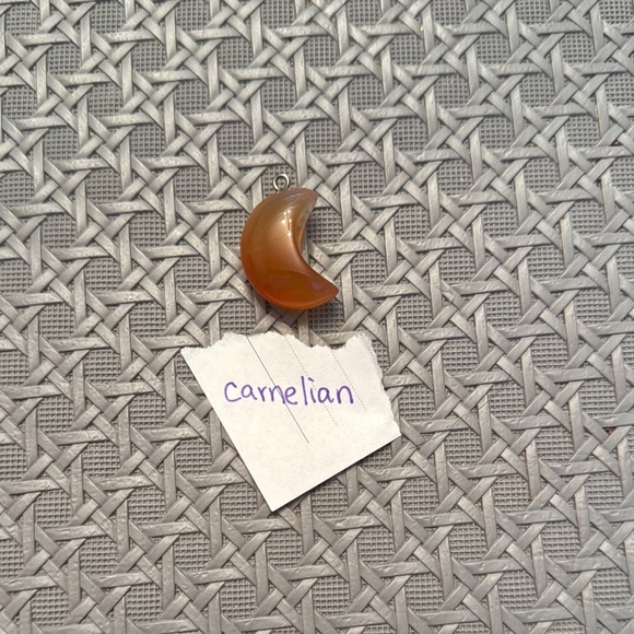Carnelian Crescent Pendant - Picture 1 of 2